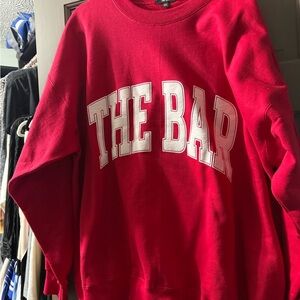 Red "THE BAR" Crewneck Sweatshirt